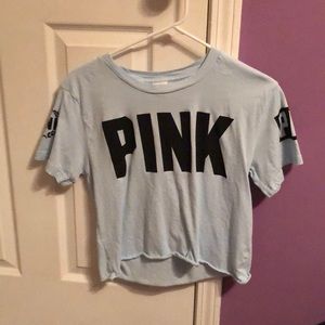 pink short sleeve shirt